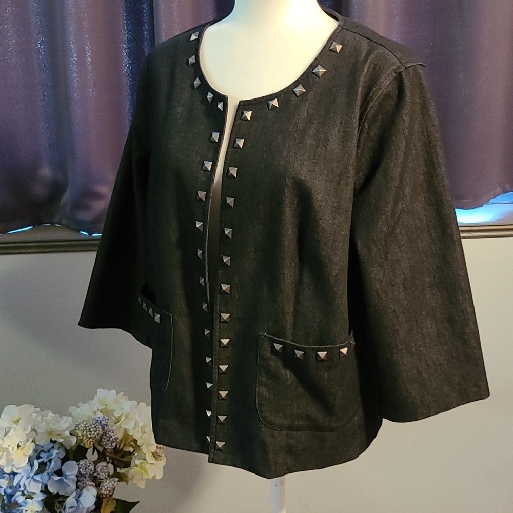 New York Clothing Co studded jacket - Picture 3 of 8